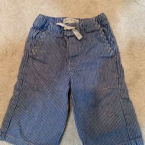 Mini Boden pinstripe denim shorts